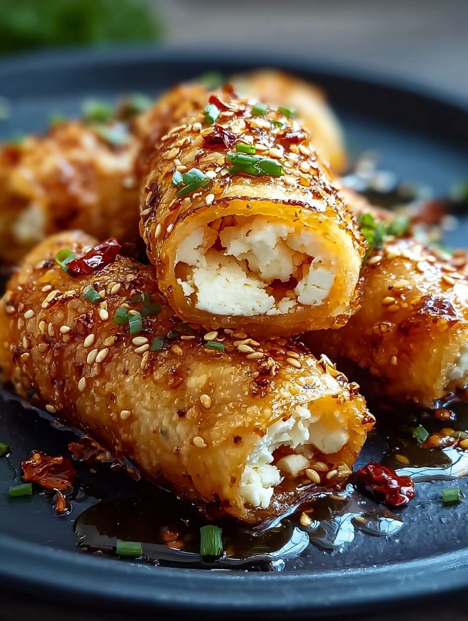 Airfryer Einfach Beste Feta-Rollen Chili-Honig Knusprig image 2