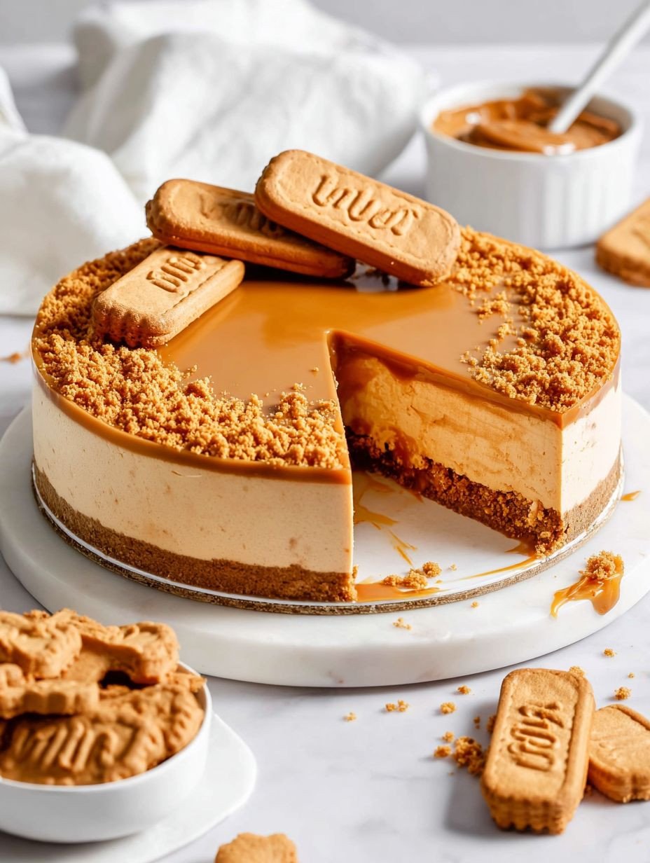 Beste Lotus Biscoff Karamell Käsekuchen – Einfach & Cremig image 2
