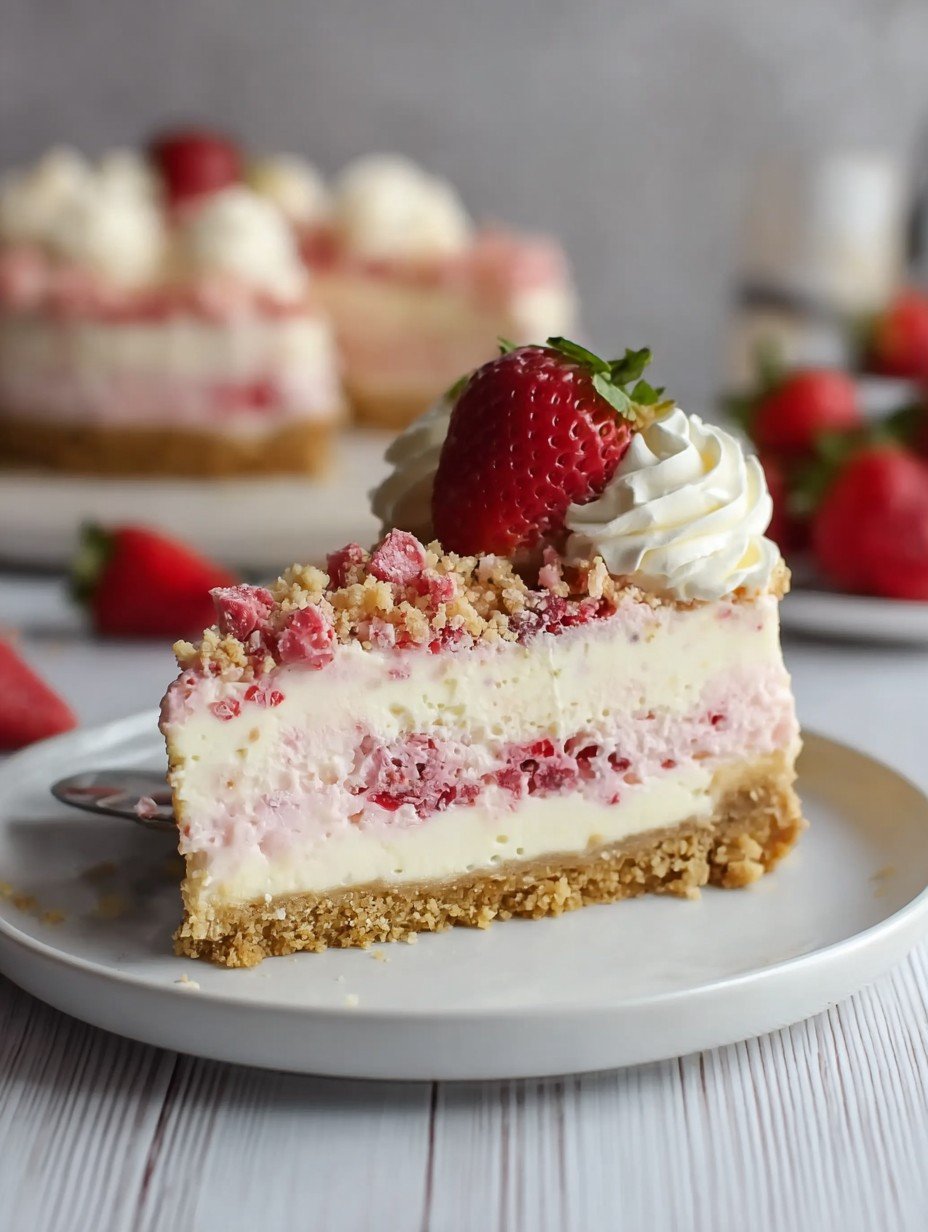 Easy Strawberry Crunch Cheesecake – Perfect Dessert image 2