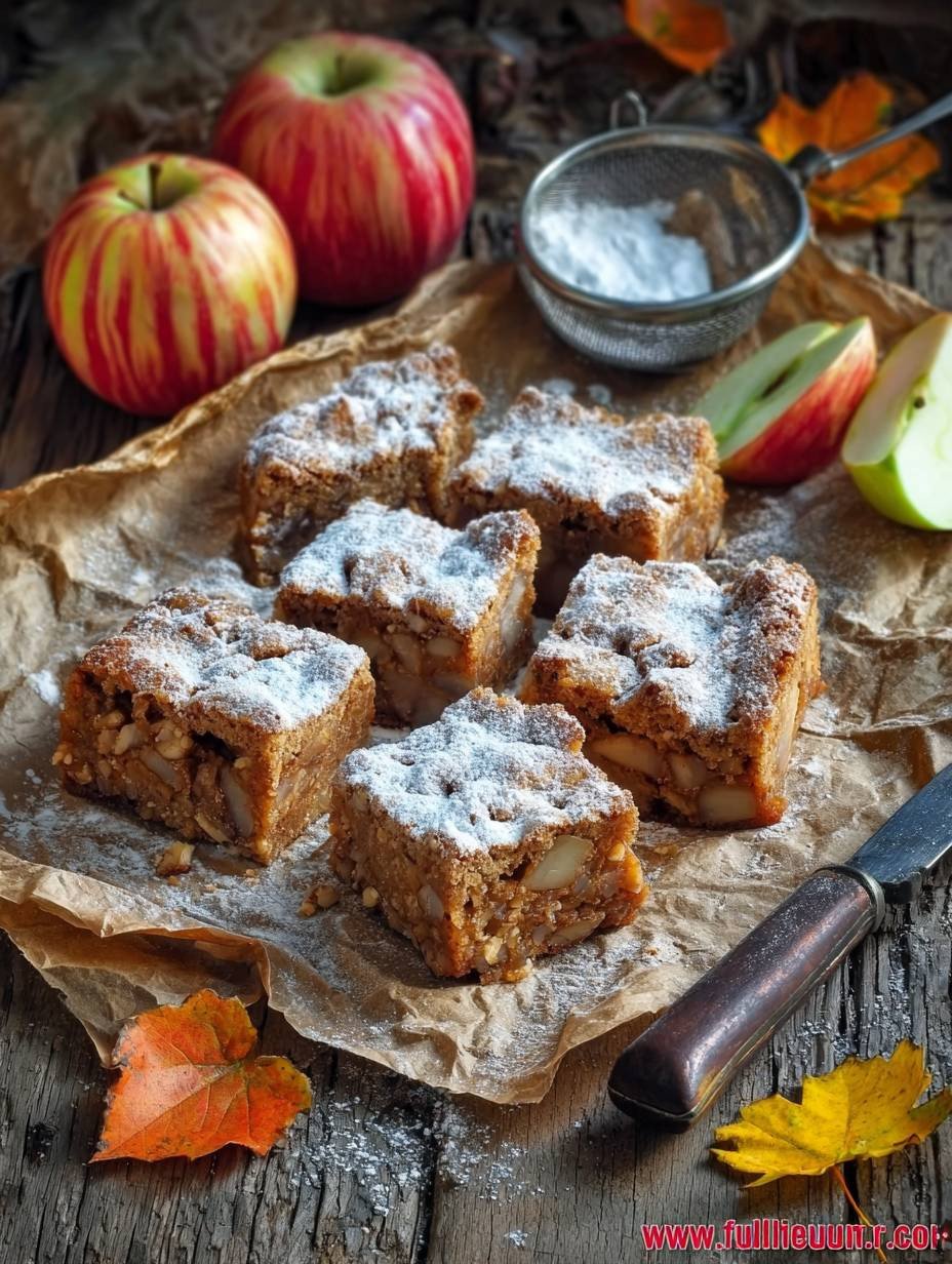 Einfach Saftige Apfel-Nuss-Schnitten Herbstlich image 2