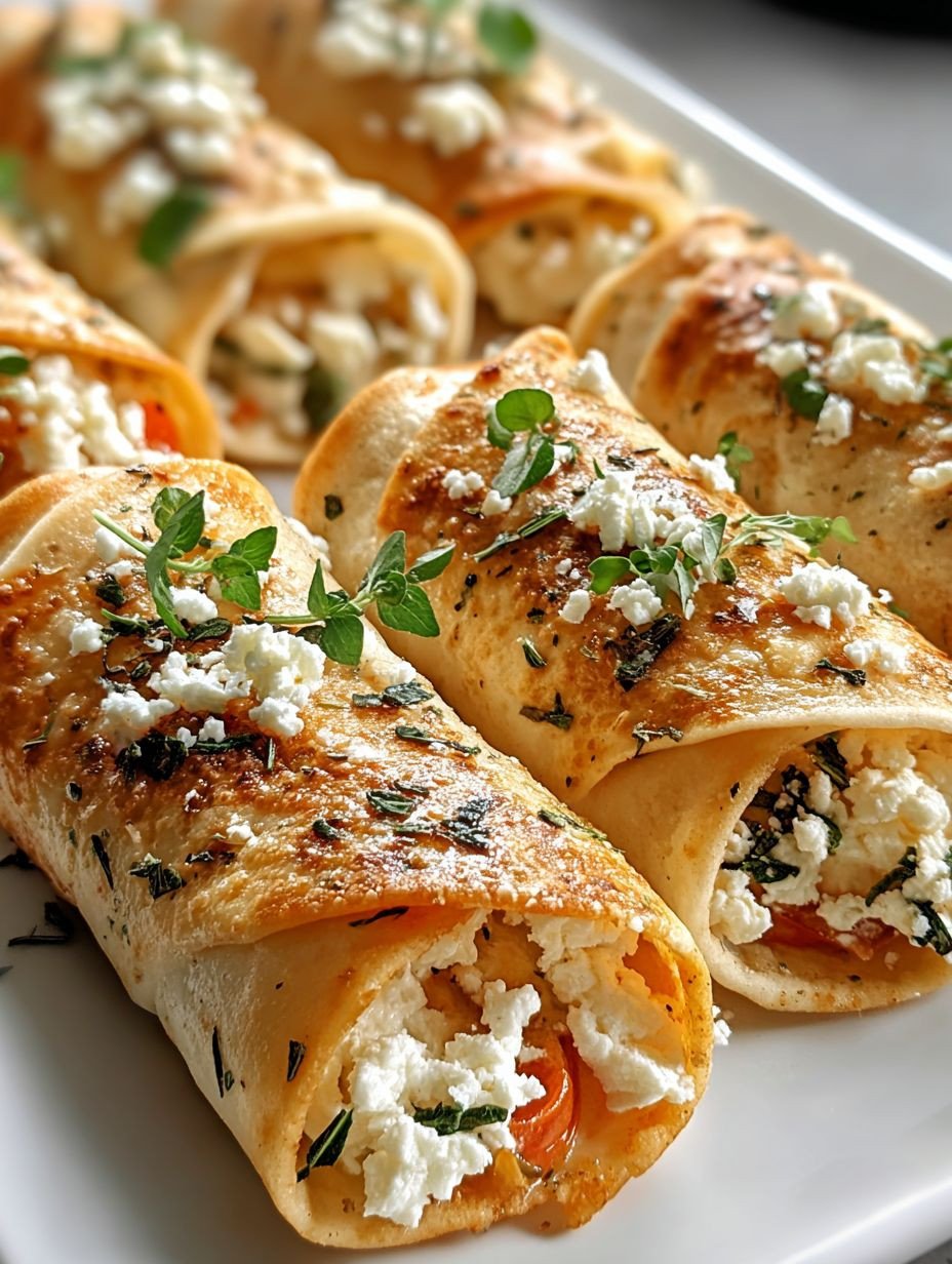 Einfache Airfryer Feta Tortilla-Rollen Knusprig image 2