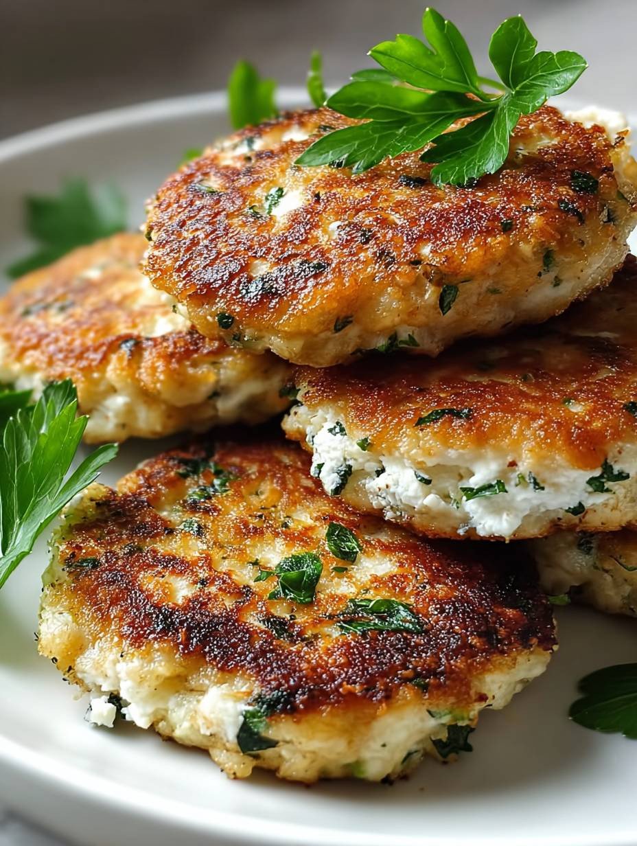 Gesunde Einfache Airfryer Hüttenkäse Puffer Knusprig image 2