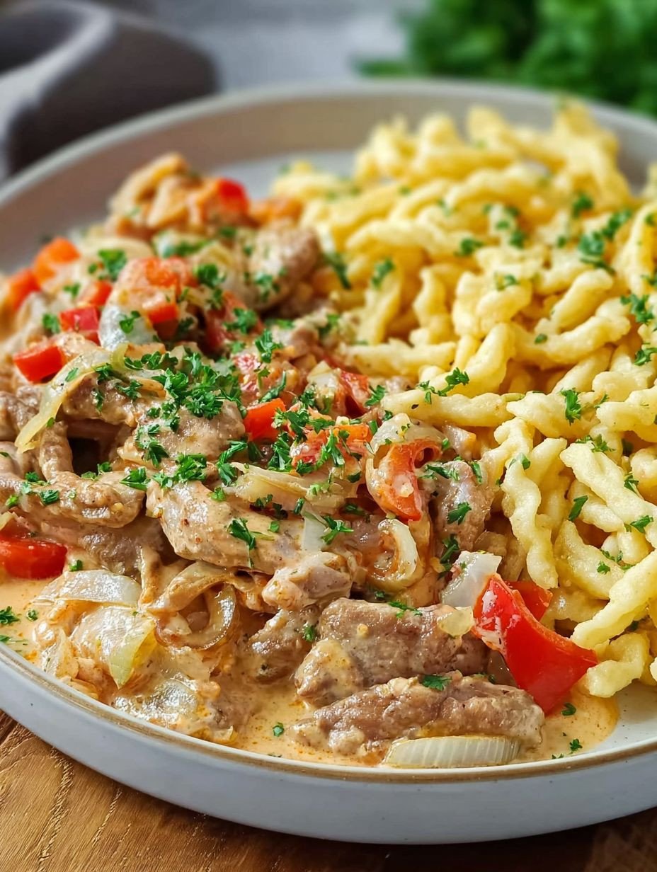 Hähnchen Rahmgeschnetzeltes mit Spätzle | Schnell & Einfach image 2