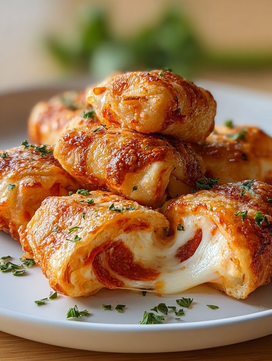 Knusprige Heissluftfritteuse Pizzabrötchen | Schnell & Einfach image 2