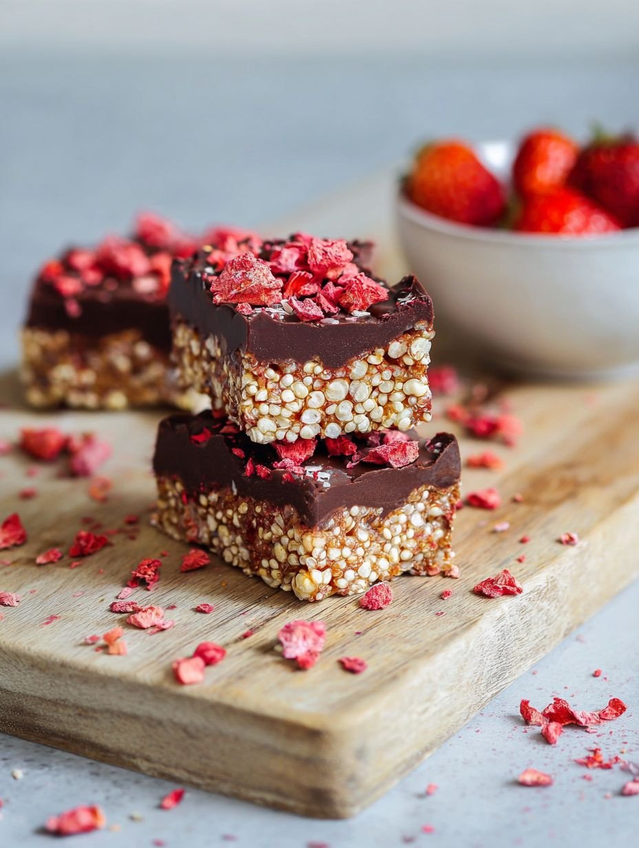Quinoa Riegel Schoko Erdbeere | Gesund & Einfach image 2