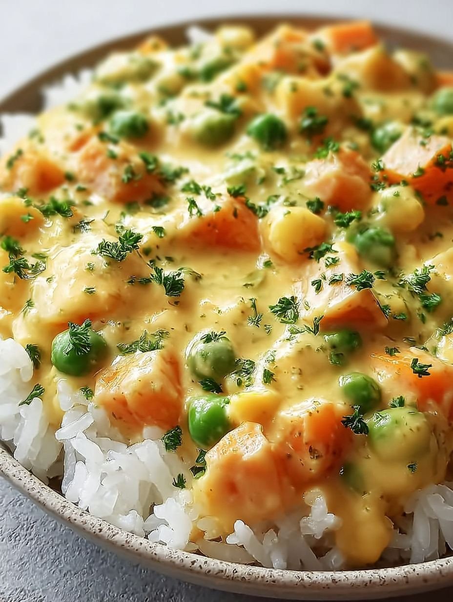 Schnell Einfach Gesund Reis mit Frischkäse-Gemüse-Sauce – Beste Familienessen image 2