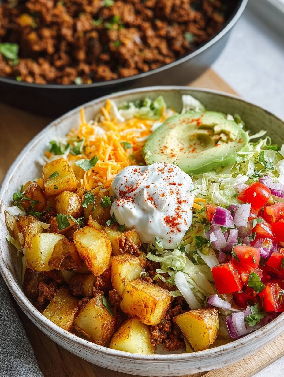 Schnell Gesund Airfryer Kartoffel Taco Bowl Knusprig image 2