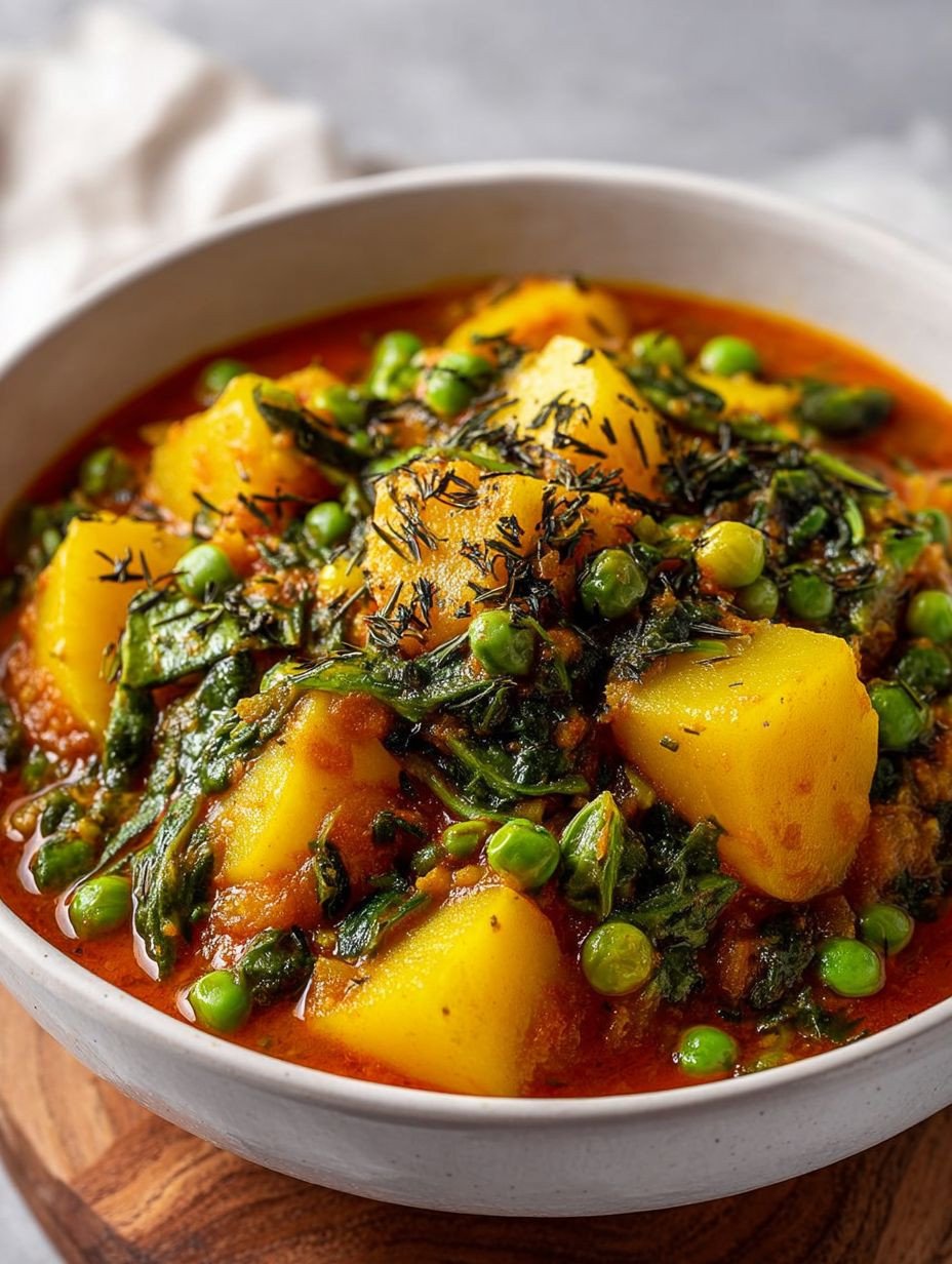 Veganes Kartoffel Spinat Erbsen Curry – Einfach & Gesund image 2