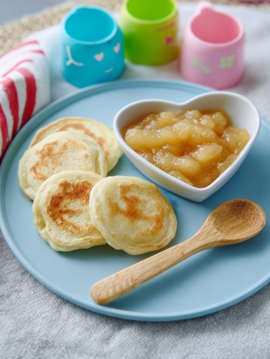 Baby Mini Pancakes mit Apfelmus – ohne Zucker image 2