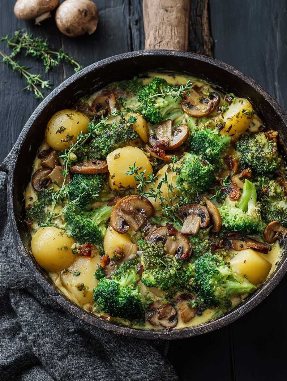 Cremige Brokkoli Kartoffel Pfanne: Schnell & gesund. image 2