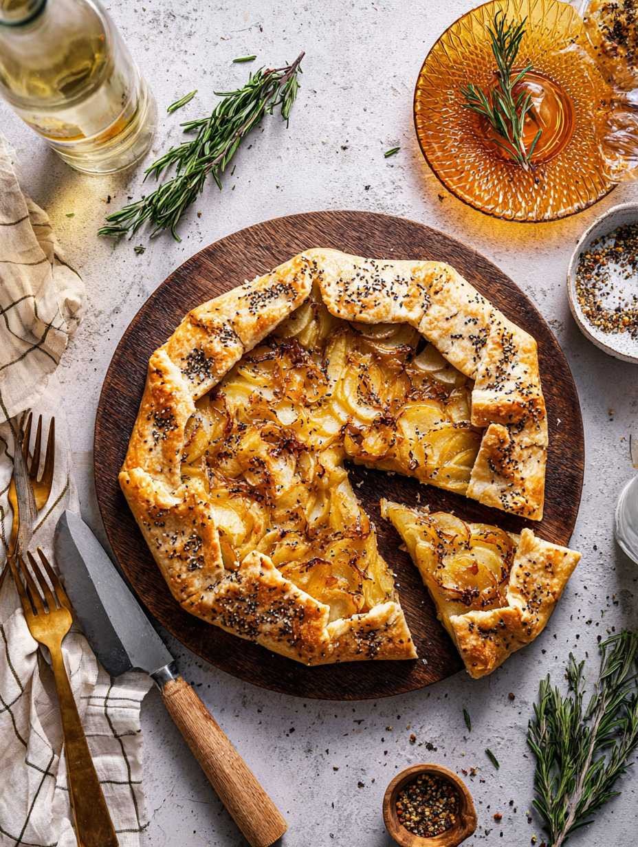 Die knusprigste vegane Kartoffel-Zwiebel-Galette. image 2