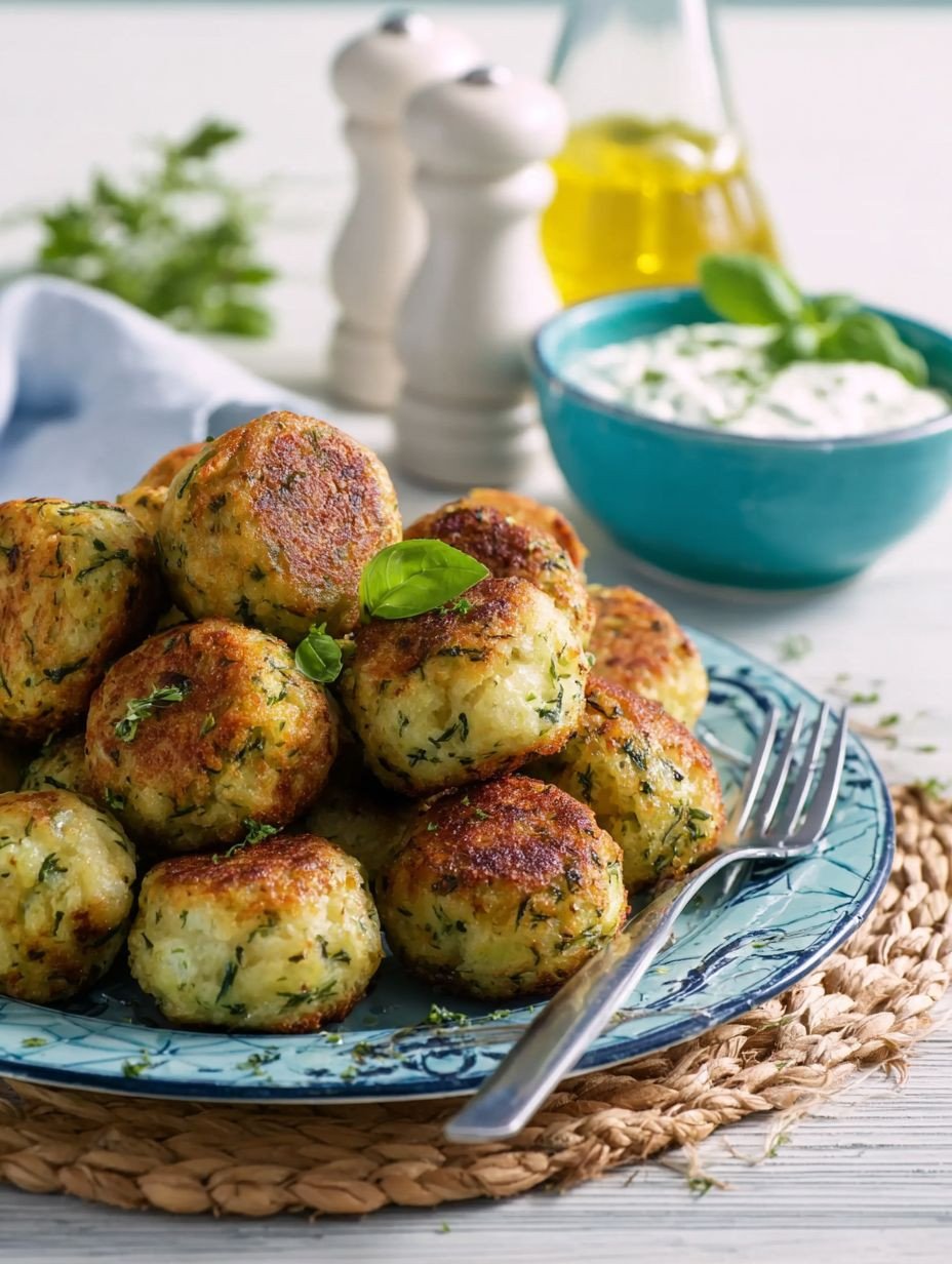Griechische Zucchinibällchen | Knusprig, einfach, gesund image 2