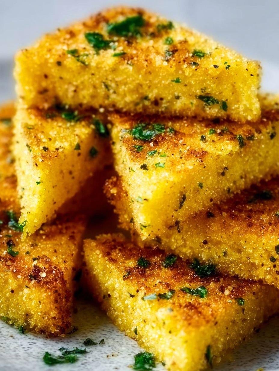 Knusprige Airfryer Polenta-Kräuter-Ecken | Schnell image 2