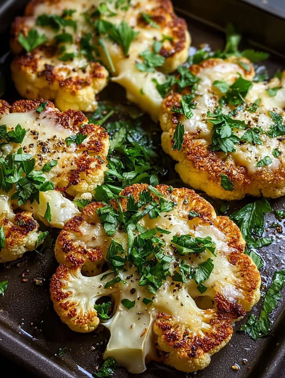 Knusprige Blumenkohlsteaks mit Mozzarella image 2