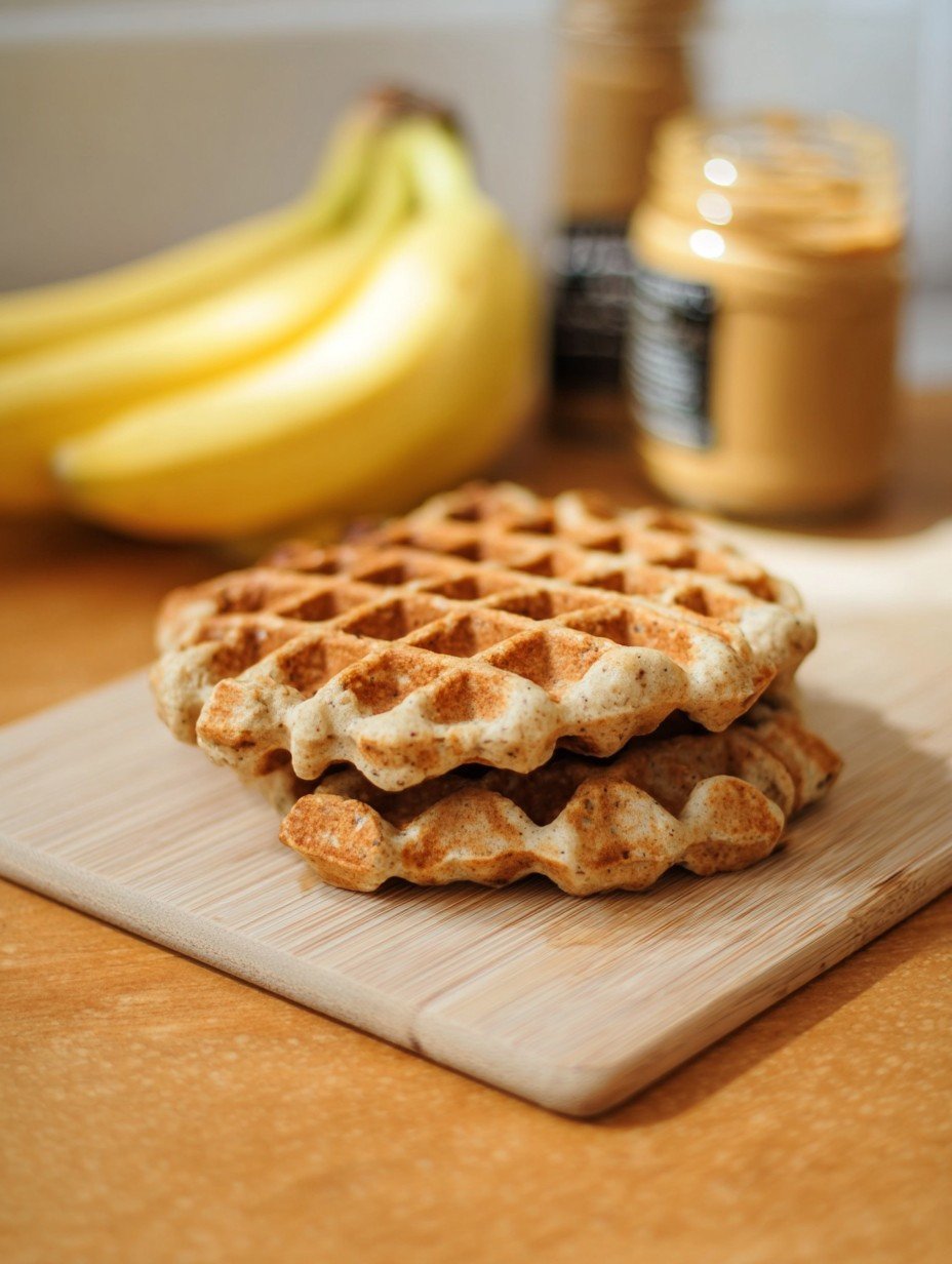 Knusprige Erdnussbutter Waffeln – gesund & lecker. image 2