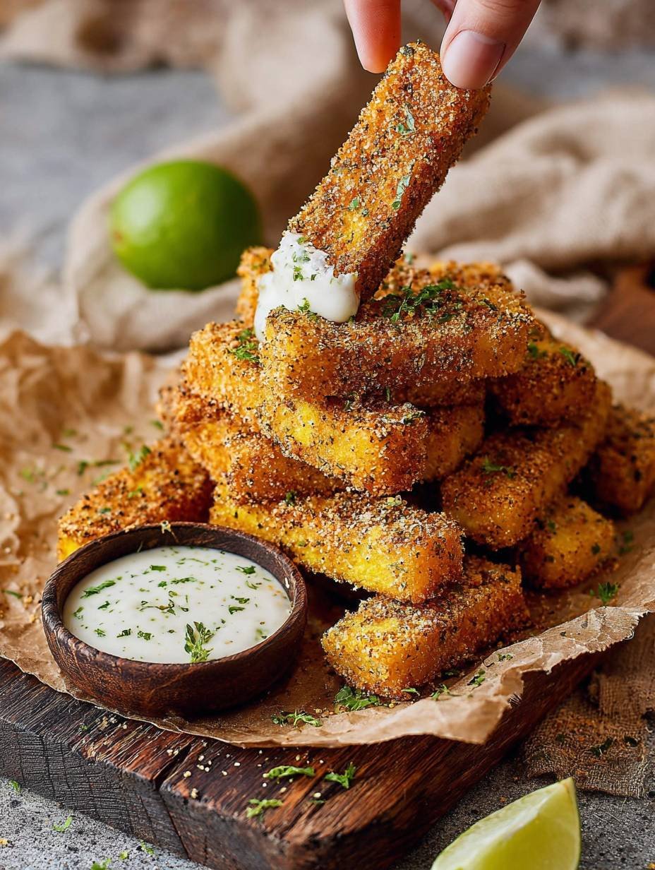Knusprige Polenta Pommes mit Dip | Schnell & gesund image 2