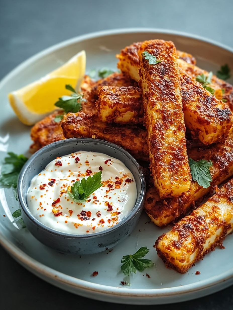 Krosse Airfryer Halloumi Sticks mit cremigem Dip image 2