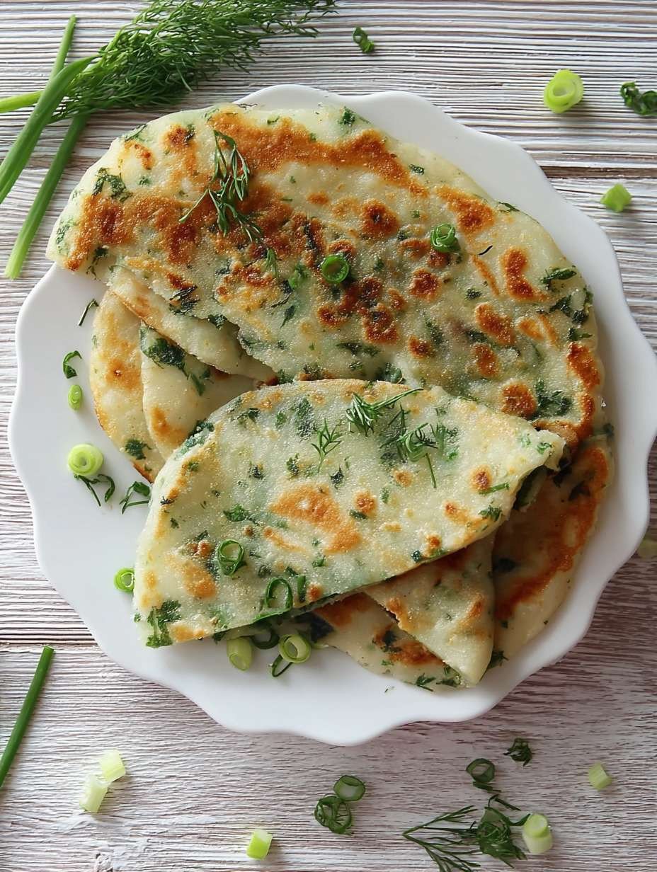 Perfekte knusprige Frühlingszwiebel-Fladen image 2