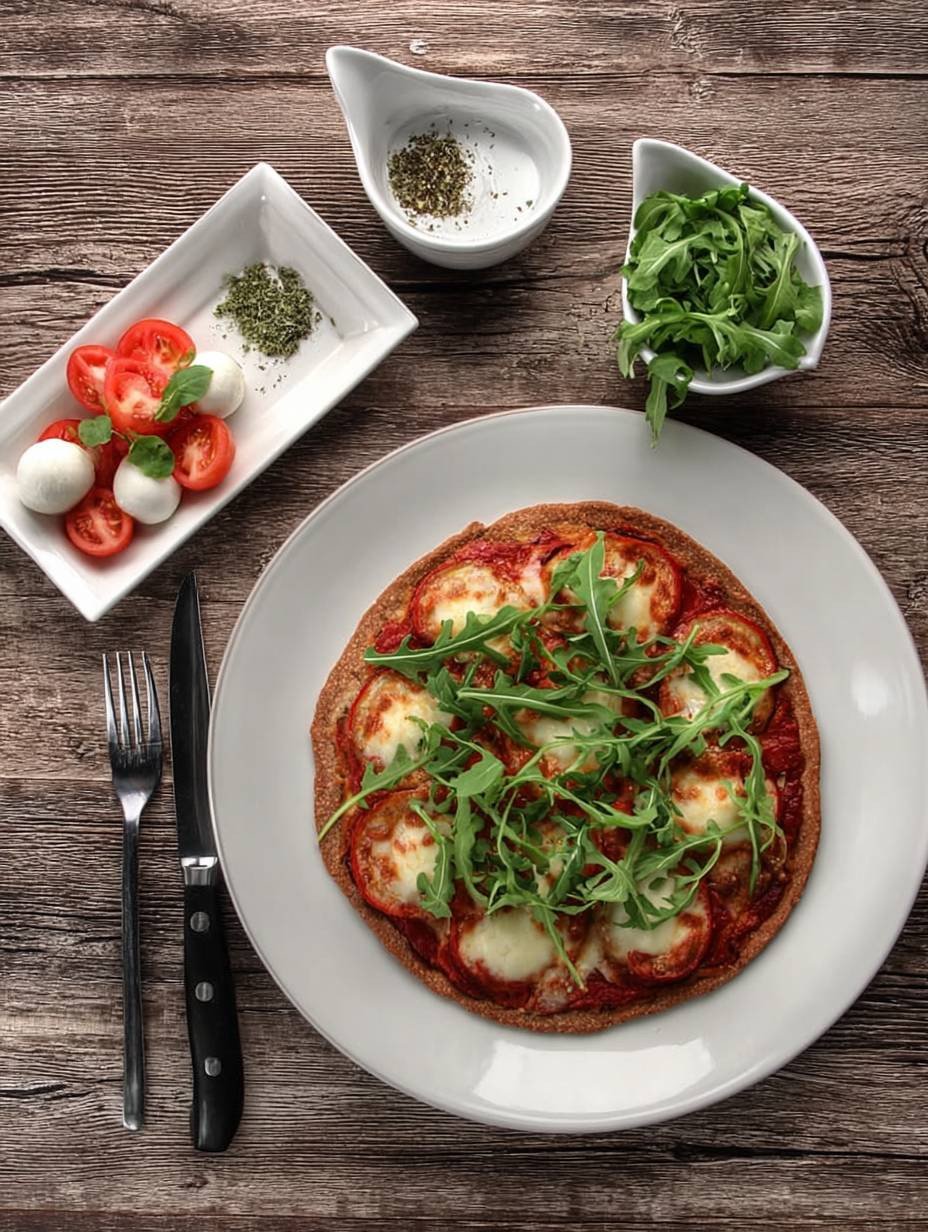 Rezept: Knusprige Rucola Pizza mit Mozzarella image 2