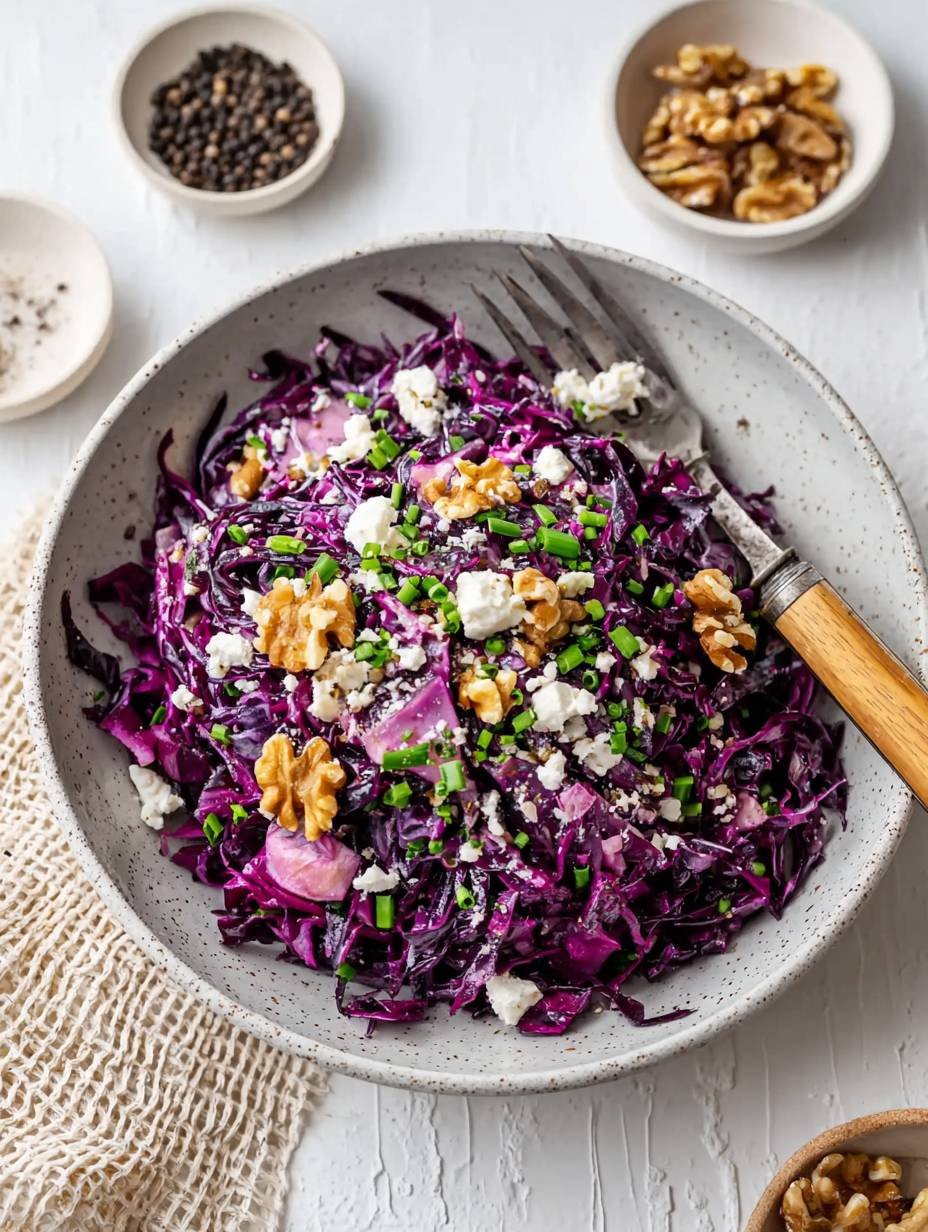 Rotkohl-Salat mit Feta und Walnüssen: Schnell & Gesund image 2