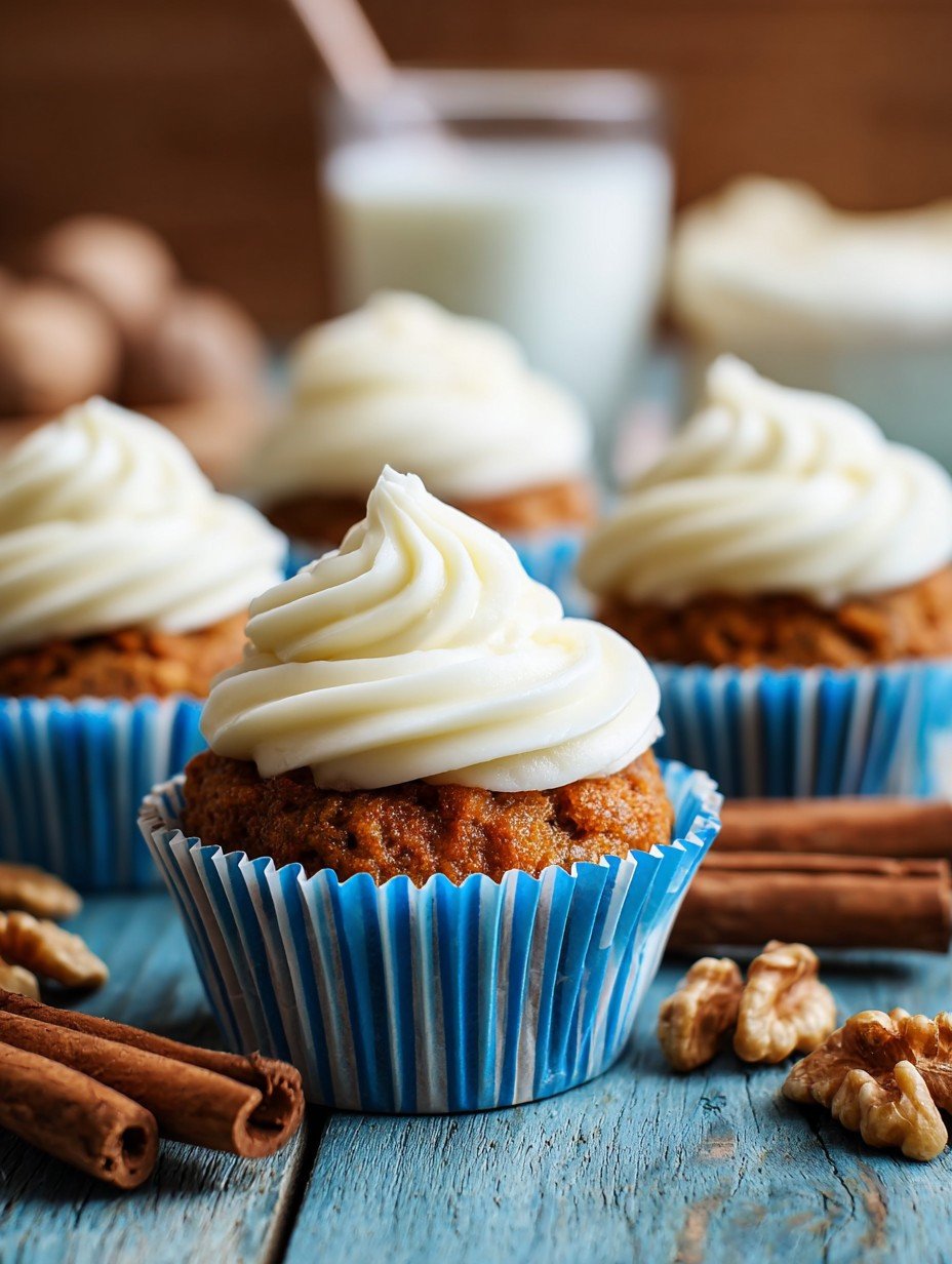 Saftige Karotten Muffins mit cremigem Frosting image 2