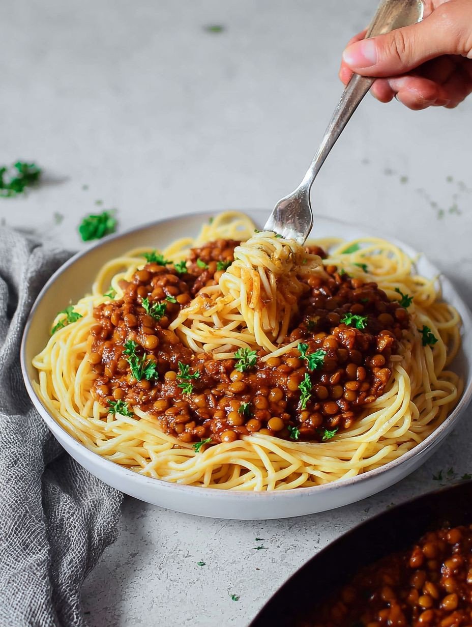 Schnelle & gesunde vegane Linsen-Bolognese. image 2