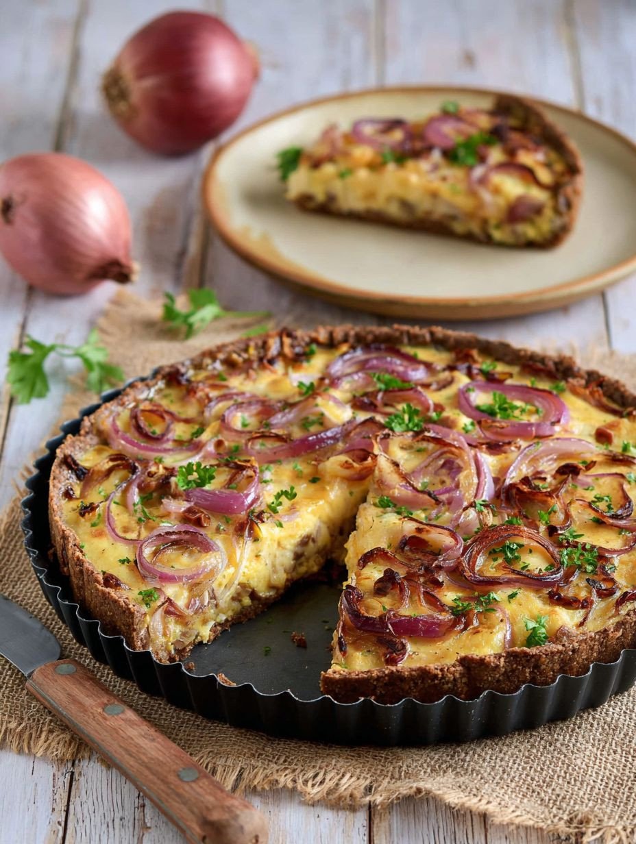 Traumhafter Zwiebelkuchen mit roten Zwiebeln image 2