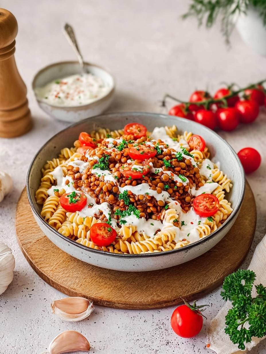 Türkische Linsen Pasta: Gesundes Rezept mit Tomaten image 2