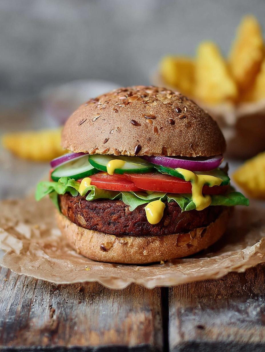 Ultimate Crispy Vegan Burger & Waffle Fries image 2