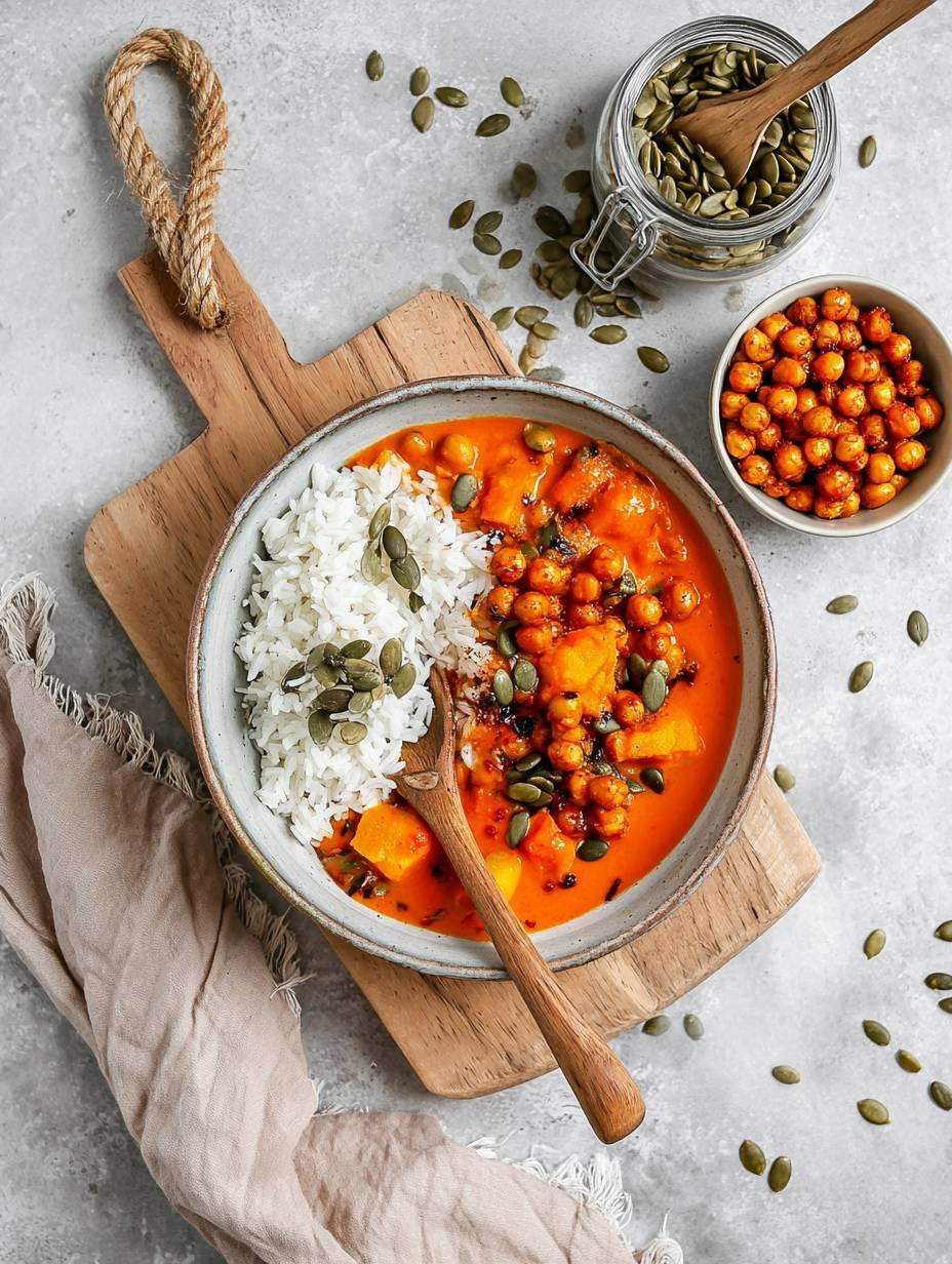 Kürbis Curry mit knusprigen Kichererbsen – ein Traum! image 2